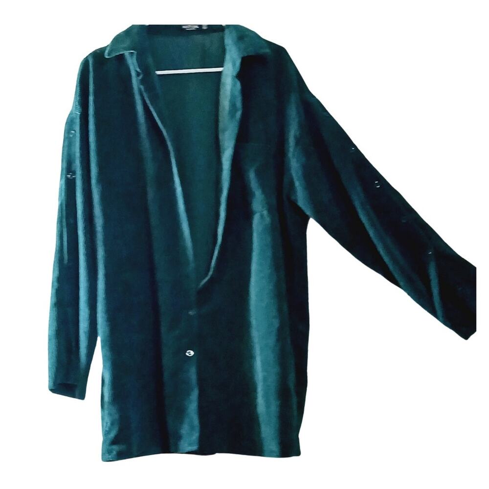 Women's Green Corduroy Over Size Long Sleeve Jacket by Nasty Gal